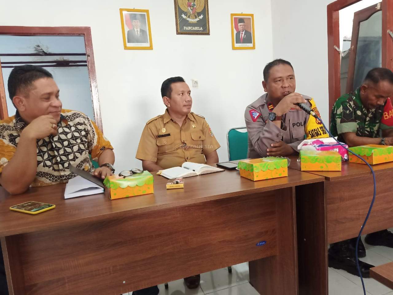 Kapolsek Kintom Hadiri Rakor Bersama Panwascam Nambo