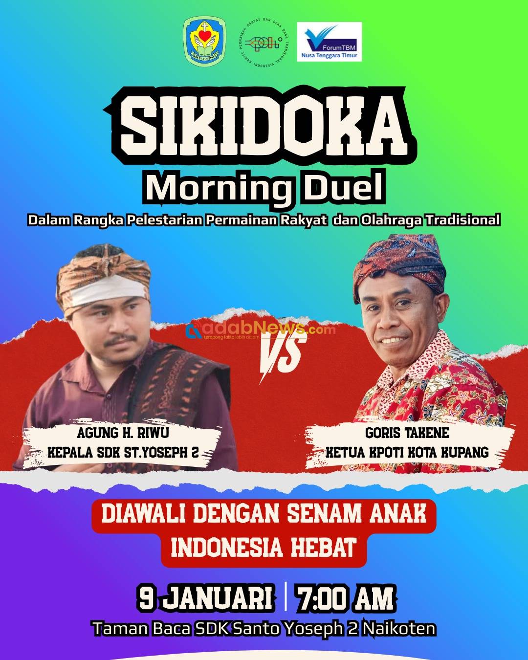 SDK Santo Yosep 2 Kupang Gaungkan Permainan Rakyat dan Literasi Sekolah