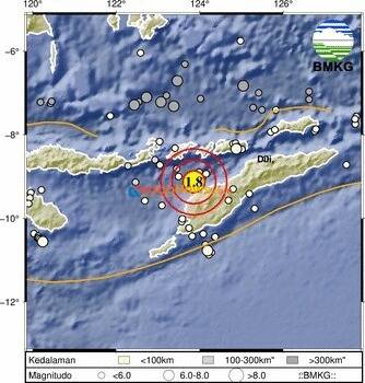 Gempa Magnitudo 1,8 Guncang Tenggara Lembata NTT